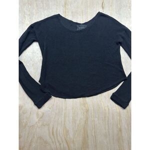 Reformation Sweater Black Long Sleeve Knit Sz M/L